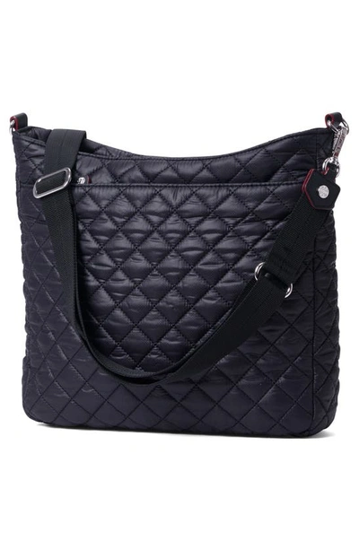 Shop Mz Wallace Crosby Quilted Nylon Hobo Bag In Black
