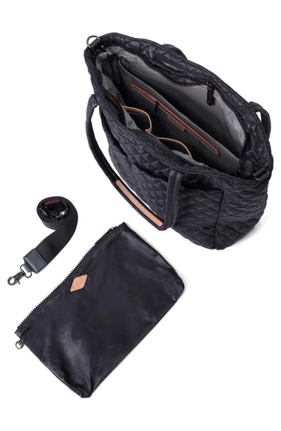 Mz Wallace Large Metro Quatro Quilted Nylon Tote In Black