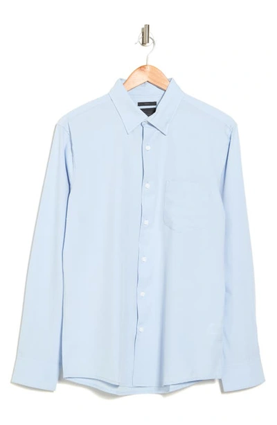 Shop 14th & Union Long Sleeve Performance Shirt In Blue Skyway