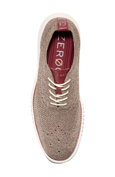 Shop Cole Haan 2.zerogrand Stitchlite Water Resistant Wingtip In Ch Truffle/ Ivory