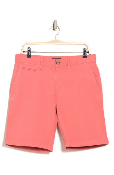 Shop 14th & Union Wallin Stretch Twill Chino Shorts In Coral Faded