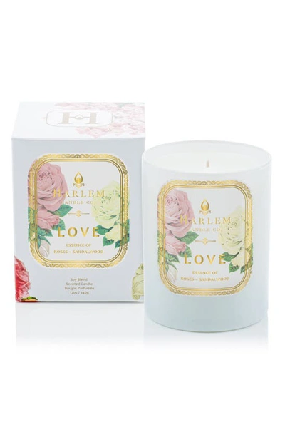 Shop Harlem Candle Co. Love Luxury Candle In White Tones