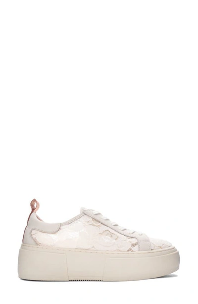 42 Gold Glee Lace Platform Sneaker In Cream