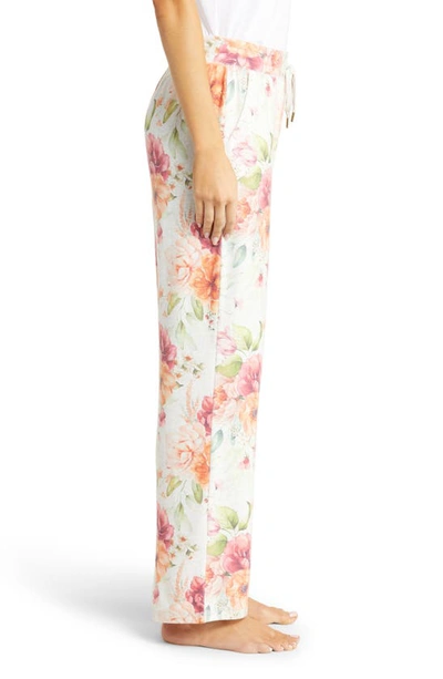 Shop Pj Salvage Brunch Bed Floral Pajama Pants In Oatmeal