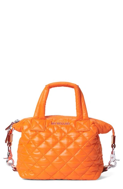 Shop Mz Wallace Micro Sutton Quilted Nylon Tote In Tangerine
