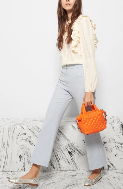 Shop Mz Wallace Micro Sutton Quilted Nylon Tote In Tangerine