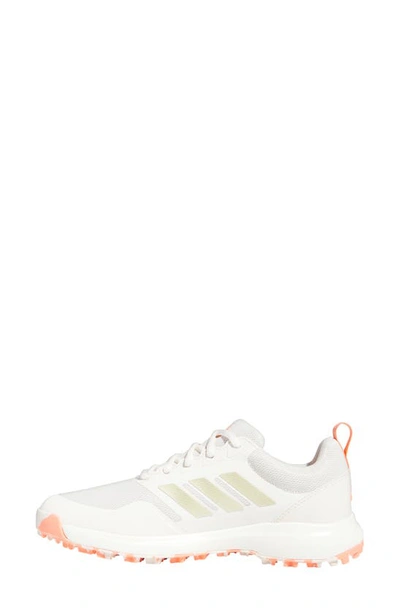 Shop Adidas Golf Tech Response Sl3 Golf Shoe In White/ Silver/ Coral