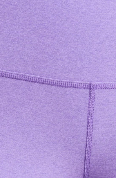 Beyond Yoga Caught In The Midi Space-dye High-waisted Legging In Bright Amethyst Heather
