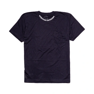 Shop Chrome Hearts Crewneck Logo T-shirt Black In Xs
