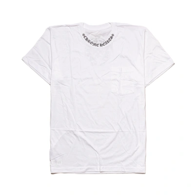 Shop Chrome Hearts Crewneck Logo T-shirt White