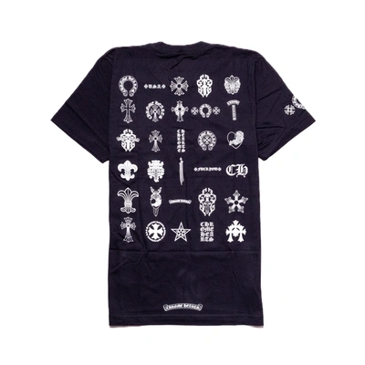 Shop Chrome Hearts Gradient Logo T-shirt Black In Xxl
