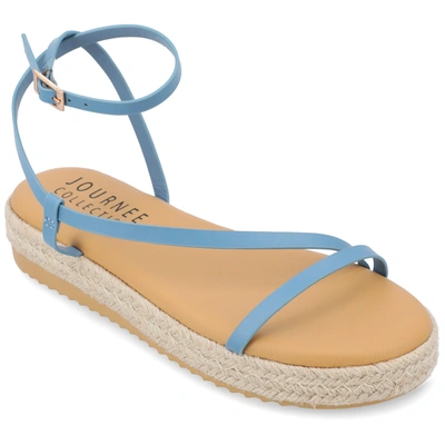 Journee Collection Odelia Tru Comfort Espadrille Sandal In Blue