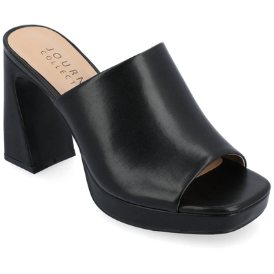 Journee Collection Ezzlynn Platform Mule In Black