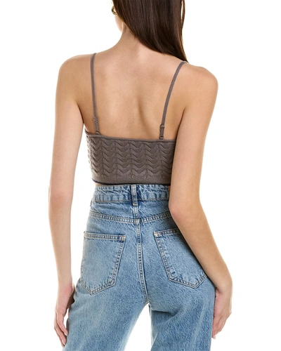 Favorite Daughter Cable Wool-blend Bra In Grey