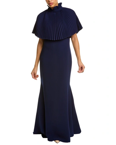 Shop Theia Gabriella Maxi Dress In Blue