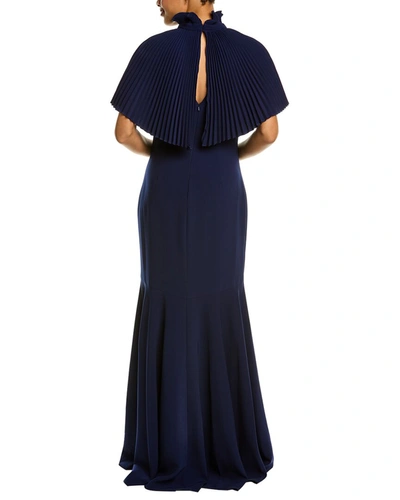 Shop Theia Gabriella Maxi Dress In Blue