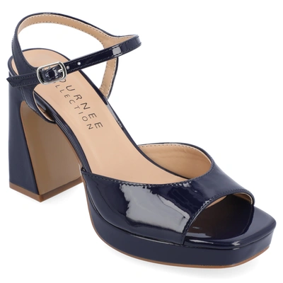 Shop Journee Collection Collection Women's Ziarre Sandals In Blue