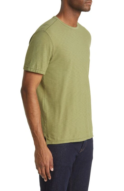Shop John Varvatos Ashe Pima Cotton Slub T-shirt In Light Olive