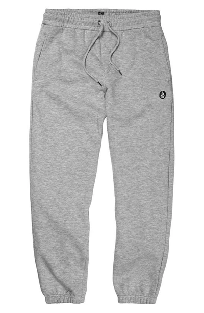 Shop Volcom Foreman Fleece Heathered Knit Joggers In Storm