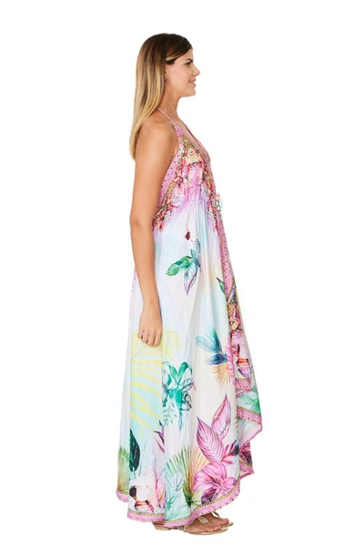 Shop Ranee's Tropical Paradise Halter Maxi Dress In Multi