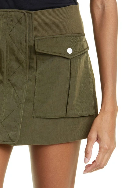 Shop Dion Lee Bomber Miniskirt In Military Green