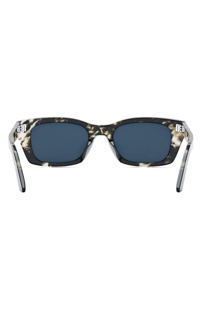 Shop Dior 'midnight S3i 52mm Rectangular Sunglasses In Havana / Green