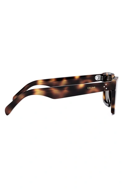 Shop Celine Bold 3 Dots 54mm Geometric Sunglasses In Blonde Havana / Brown Polar