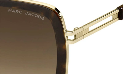 Shop Marc Jacobs 55mm Gradient Square Sunglasses In Havana/ Brown Gradient