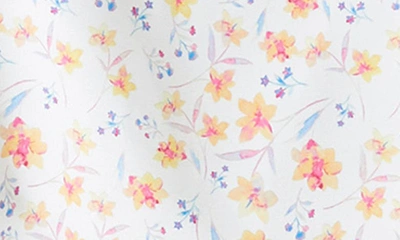 French Connection Camille Print Tie Back Minidress In 11-summer White Multi