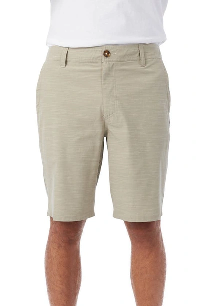 Shop O'neill Reserve Slub Hybrid Shorts In Khaki