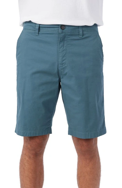 Shop O'neill Jay Stretch Flat Front Bermuda Shorts In Cadet Blue