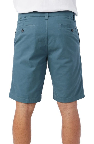 Shop O'neill Jay Stretch Flat Front Bermuda Shorts In Cadet Blue