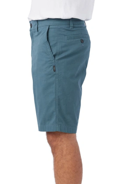 Shop O'neill Jay Stretch Flat Front Bermuda Shorts In Cadet Blue