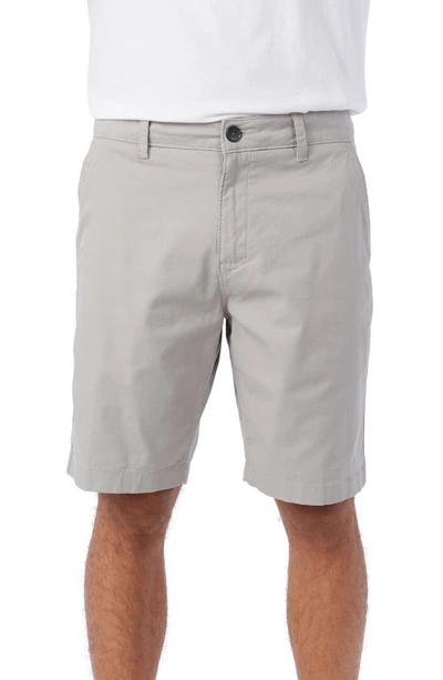 Shop O'neill Jay Stretch Flat Front Bermuda Shorts In Light Grey