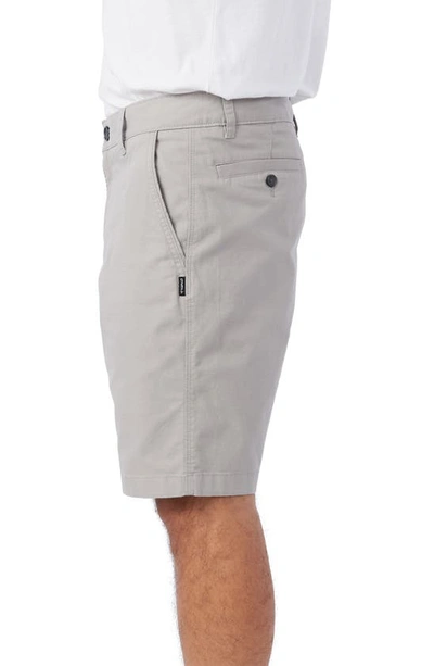 Shop O'neill Jay Stretch Flat Front Bermuda Shorts In Light Grey