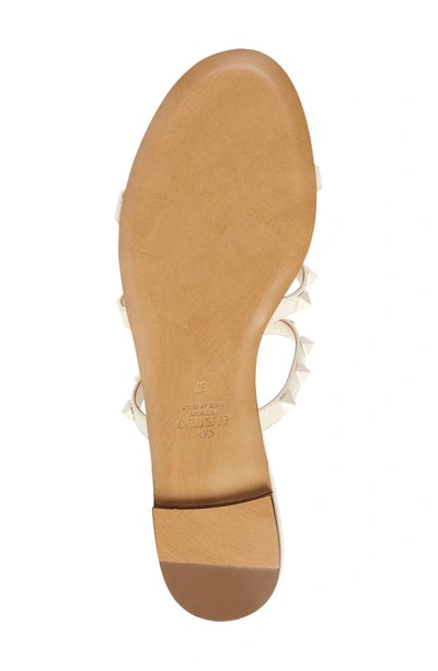 Shop Valentino Rockstud Slide Sandal In Ivory