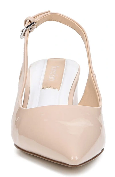Franco Sarto Racer Slingback Pointed Toe Pump In Nude