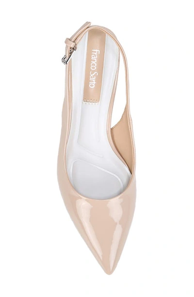 Franco Sarto Racer Slingback Pointed Toe Pump In Nude