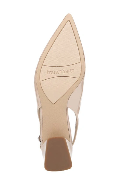 Franco Sarto Racer Slingback Pointed Toe Pump In Nude
