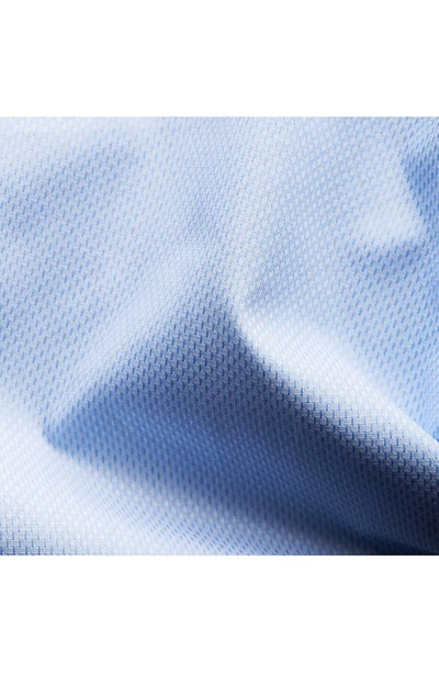 Shop Eton Slim Fit Textured Solid Dress Shirt In Light/ Pastel Blue