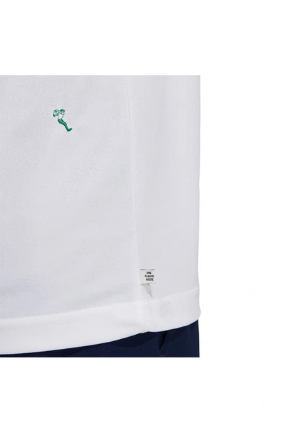 Shop Adidas Golf Play Green Golf Polo In White