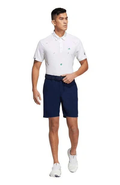 Shop Adidas Golf Play Green Golf Polo In White