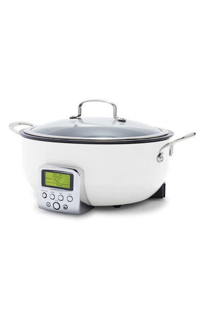 Greenpan Elite Essential 6-quart Smart Skillet In Cloud Cream