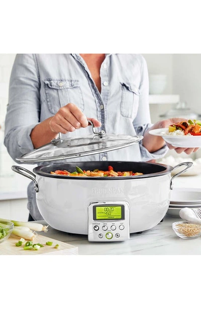 Greenpan Elite Essential 6-quart Smart Skillet In Cloud Cream