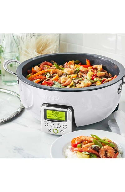 Greenpan Elite Essential 6-quart Smart Skillet In Cloud Cream