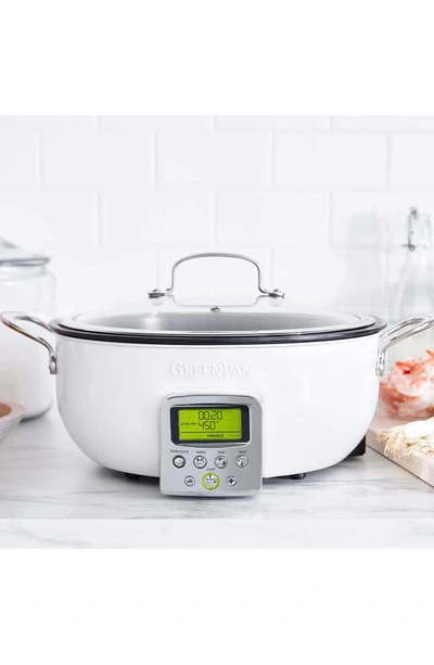 Greenpan Elite Essential 6-quart Smart Skillet In Cloud Cream