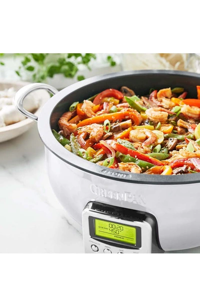 Shop Greenpan Elite 6-quart Essential Smart Skillet In Cloud Cream