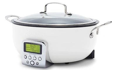 Greenpan Elite Essential 6-quart Smart Skillet In Cloud Cream