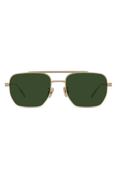 Shop Givenchy Gv Speed 51mm Geometric Sunglasses In Gold / Green