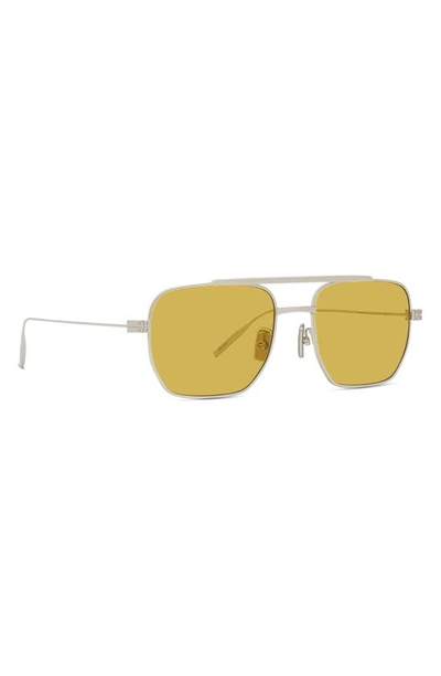 Shop Givenchy Gv Speed 51mm Geometric Sunglasses In Shiny Palladium / Roviex